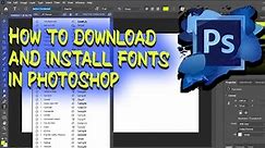 How To Download And Install Fonts In Adobe Photoshop 2021