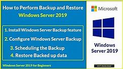 How to Perform Backup and Restore in Windows Server 2019