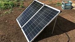 Adventure Kings 250 watt solar panel review for powering my iTECH1300P power station off grid