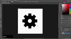 How To make gear icon in Photoshop setting icon