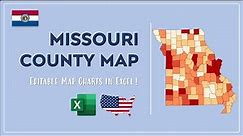 Missouri County Map in Excel - Counties List and Population Map