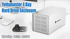 4-Bay External HDD Enclosure from Yottamaster - Unboxing, setup, & Review
