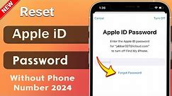 How To Reset Apple ID Password without Phone Number 2024 | Forgot Apple ID Password