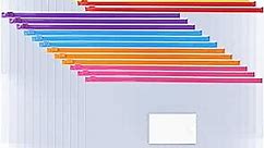 EOOUT 24pcs Plastic Envelopes Poly Zip Envelopes Files Zipper Folders, A4 Size, Letter Size, 10 Colors, for School Office Travel Storage Supplies