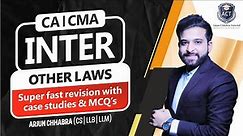 CA INTER LAW | CA INTER OTHER LAWS | CMA INTER LAW | SPECIAL TYPES OF CONTRACTS & NEGOTIABLE |
