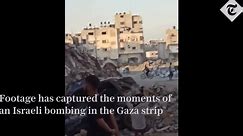 Gaza: Moment Israeli bombing tears through buildings captured