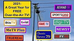 New Free Over the Air TV Channels 2021 Year in Review