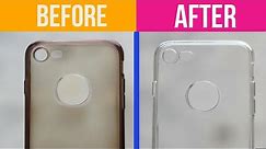 How to Clean Yellow Transparent Phone Cover / Silicon Cover