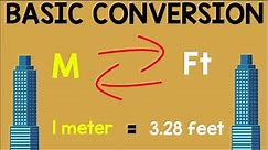 Converting Meter to Feet and Feet to Meter | Animation