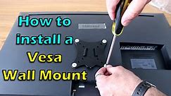 How to properly install a Vesa TV / Monitor Wall Mount
