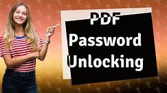 Can you unlock a PDF without password?