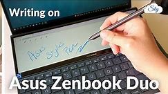 Asus Pen Stylus - writing on Asus Zenbook Duo (UX482) - compared to Samsung Galaxy sPen