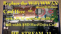 How To UPGRADE HP STREAM Hard Drive 11 13 14 11-d 11-p 11-r 13-C 14-Z X360 Pro G3 G2 Touch SSD RAM
