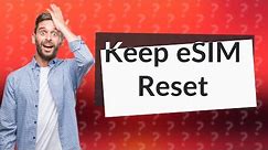 How do I reset my iPhone 14 but keep eSIM?