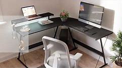 Bestier 2-Piece L-Shaped Home Office Desk Assembly Tutorial