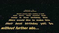 Happy Birthday, from Star Wars