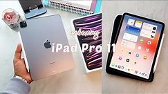unboxing ipad pro 11 2024 + apple pencil & accessories & setup ✨ ASMR