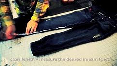 DIY Tutorial How to Make Flared Jeans into Elastic Cuff Jeans