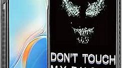 Ulirath for Samsung Galaxy A13 4G/5G Case Cartoon Dont Touch My Phone Designer Pattern Cover Cool Funny Fashion for Girls Kids Boys Bumper Soft Protective Phone Cases for Galaxy A13 Black