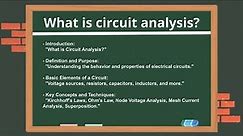 Circuit Analysis | Electrical Engineering | Electrical Engineering