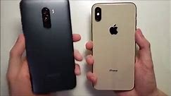 Pocophone F1 vs Iphone XS Max Speed Test,cameras comparison