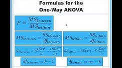 How to Calculate a One-Way ANOVA by Hand
