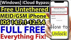 How to iCloud Bypass iOS 14.7.1 Windows| FREE Untethered MEID/GSM/ Facetime/Siri/iCloud/Notification