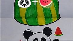 Cute panda Emoji Creative art || Emoji satisfying art #art #shorts