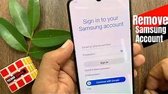How to Log out or Remove Samsung Account