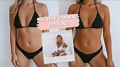 MY SELF TANNING ROUTINE | At Home Spray Tan using Mine Tan