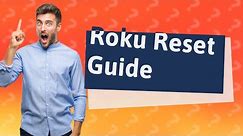How do I manually reset my Roku?