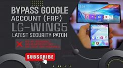 LG-WING5 FRP Bypass -All LG Mobile Android 10/11 Without PC | NO Sim Pin & No Bluetooth