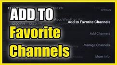 How to Add Favorite Channel to Live TV Guide on Amazon Fire TV (Fast Tutorial)