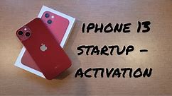 iphone 13 activation /startup