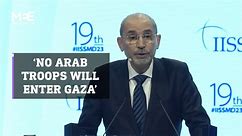 Ayman Safadi, Jordan's Foreign Minister, said at the 19th IISS Manama Dialogue in Bahrain that no Arab troops will be sent to Gaza following the Israeli aggression, emphasising the desire not to be perceived as the enemy. He labeled Israel's actions in Gaza as "blatant aggression" rather than self-defense. Safadi also criticised the international community's double standards, pointing out that any other country behaving like Israel would face global sanctions. | Middle East Eye