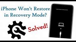 iPhone 11 Pro Won't Restore in Recovery Mode (Ufixer Solution) 2024 #iphonelogostuck #icloudunlock