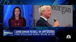 JPMorgan CEO Jamie Dimon to sell 1 million shares of the bank