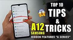 Samsung Galaxy A12 Top 10 Tips & Tricks - Hidden Features [For All A Series] English Tutorial