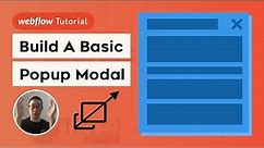 Build a basic popup modal in Webflow