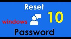 Reset or unlock Windows 10 password without third party software