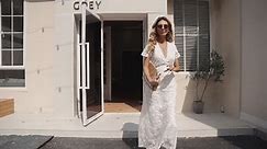 Women's Sexy Short Sleeve Long Dress Low V-Neck Lace Romper