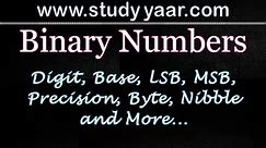 Binary Numbers - Learn about Digit, Base, MSB, LSB, Nibble, Byte, Precision
