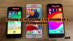 iPhone 5s vs iPhone 7 vs iPhone SE 2 Comparison