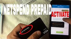 ✅ How To Activate Netspend Prepaid Visa Debit Card 🔴