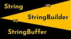String vs StringBuilder vs StringBuffer | What is Immutability? | Java String Operations | Geekific
