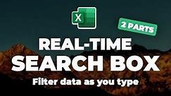Dynamic Data Search Box in Excel (with FILTER)