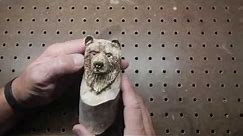 Wood carving a brown bear with Foredom and Dremel 3000