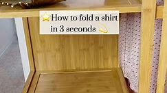 How to fold a shirt in 3 seconds 🤩✨ #foldinghack #homehacks #homehackswithcarolina #foldingtips #foldingtutorials