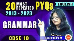 Most Repeated Questions from Class 10 English 🔥 Class 10 Grammar PYQs