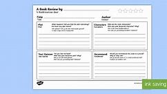 Book Review Writing Template English/Afrikaans